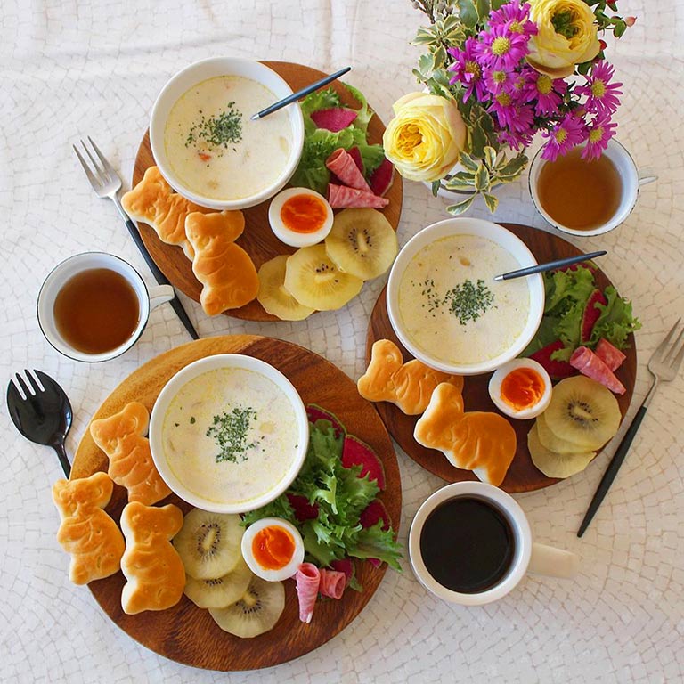 シチューで朝ごはんワンプレート