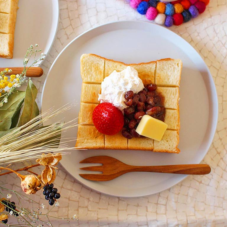 あんバタートーストのスイーツ風ワンプレート