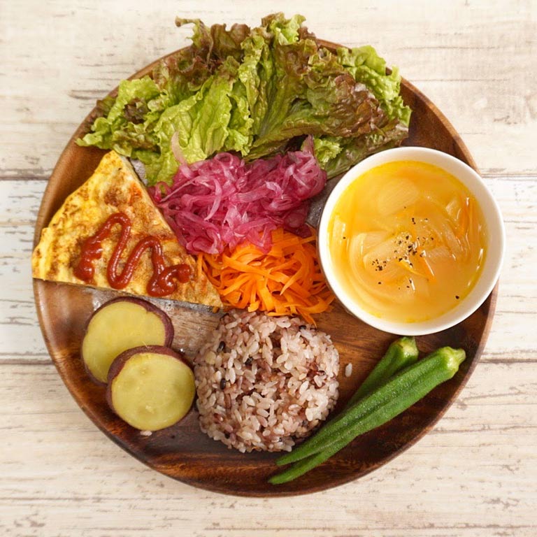 彩り野菜のヘルシーワンプレート