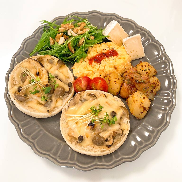 風味豊かなマフィントーストのワンプレート