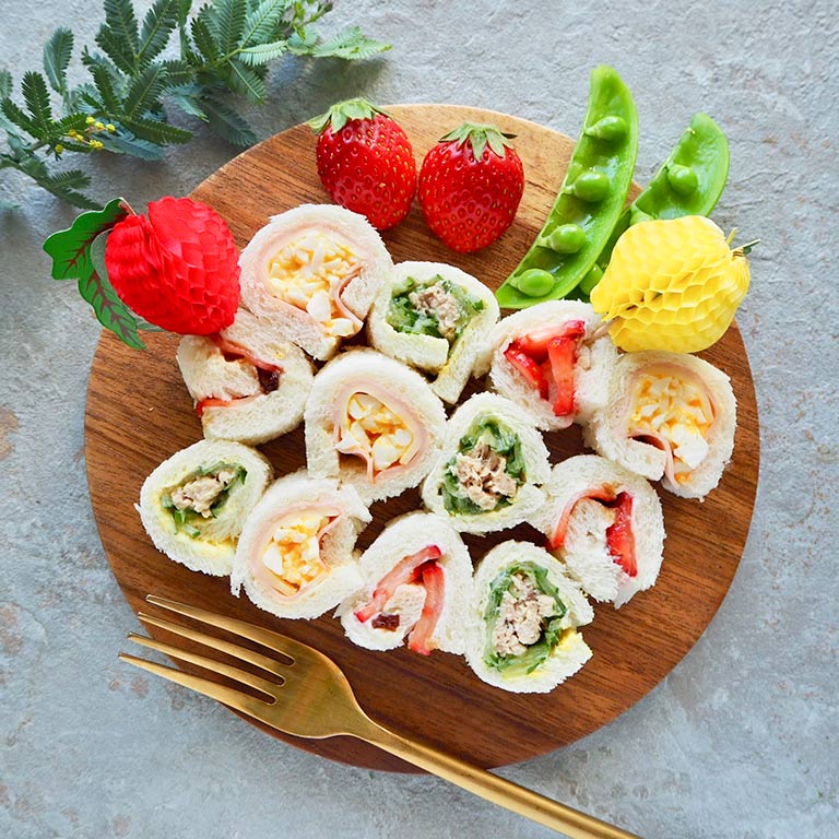 くるくるひとくちサンドのワンプレート
